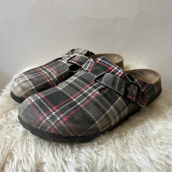 Birkenstock Shoes - BIRKENSTOCK “birkis” plaid Boston clog